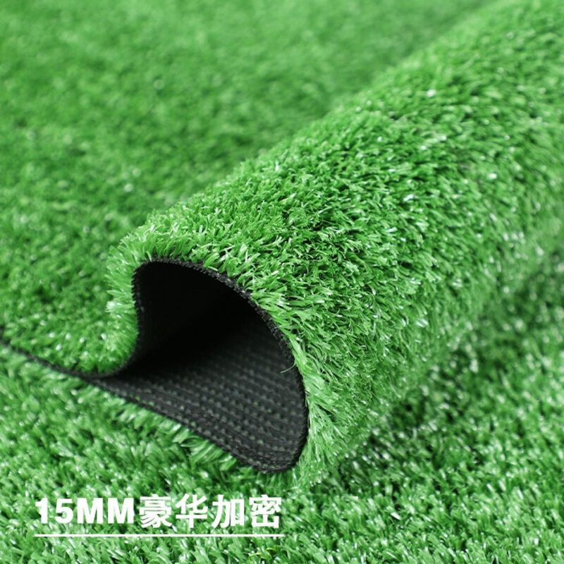 XCZ【1M X 1M】 15MM super dense Artificial Grass Carpet  army green with adhesive