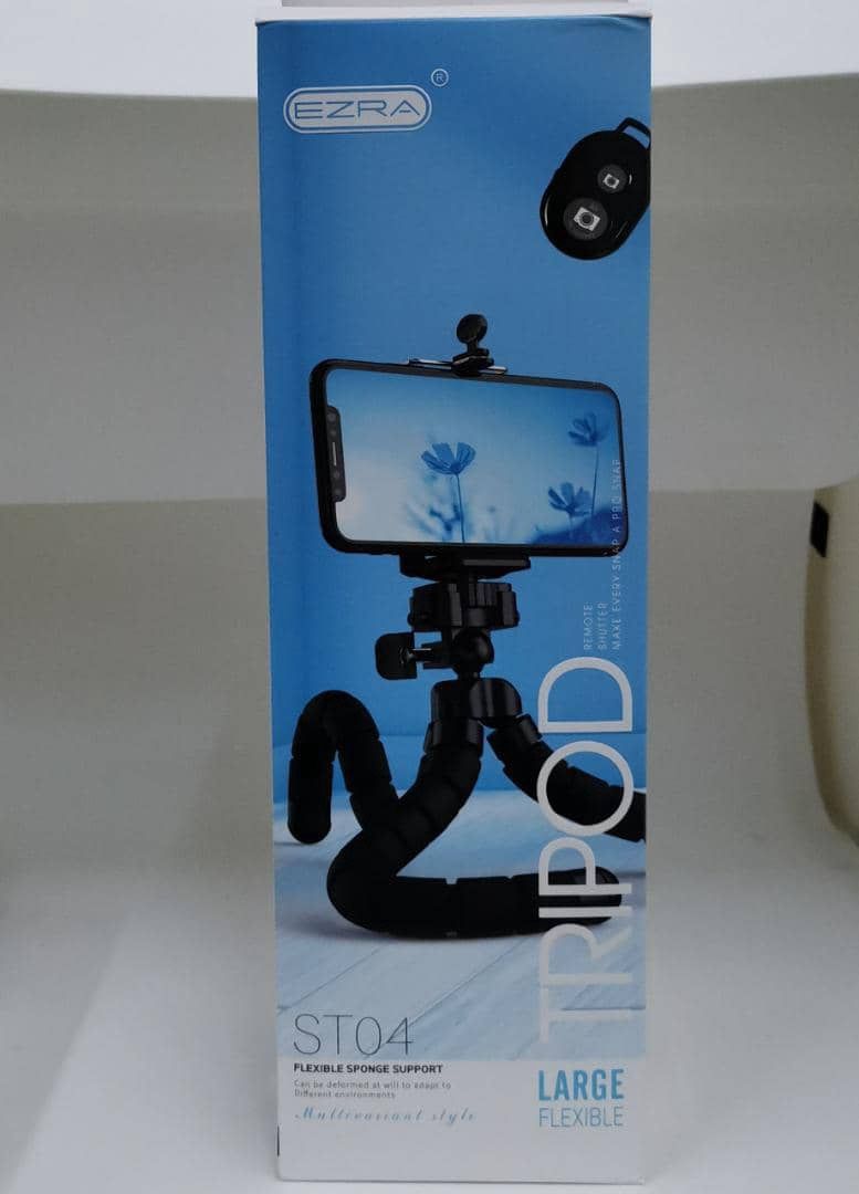 EZRA Mobile Large Flexible Tripod with remote shutter ST04