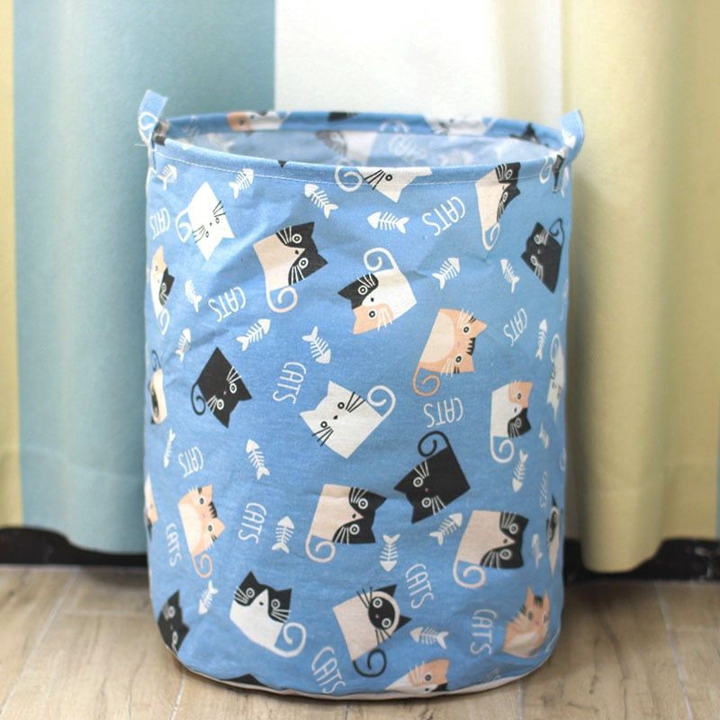 Laundry Basket Blue Cat 40x50cm 82814