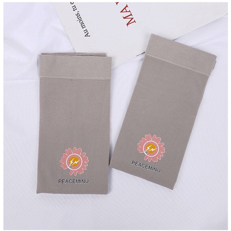 Lanyue A-0001 Daisy Print Sun Protection Sleeves: Grey 60808