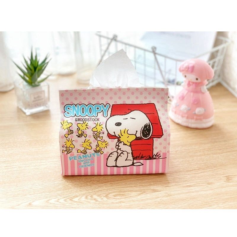 Cartoon Tissue Foldable Bag Snoopy Pink 86682