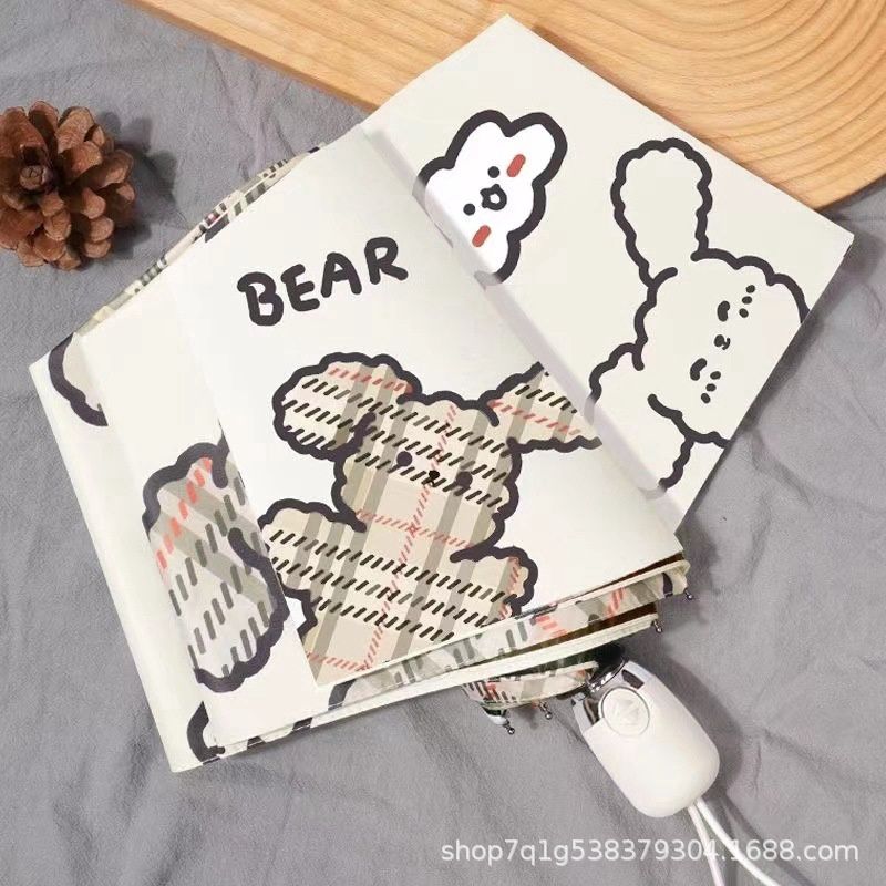 Auto Umbrella Smile Bear Milky 87276