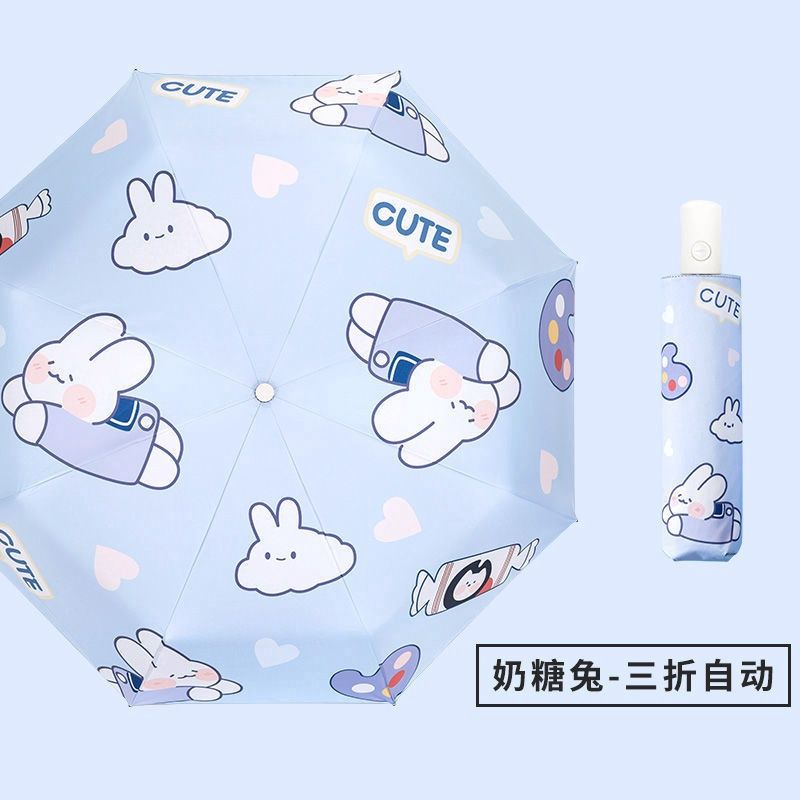 Auto Umbrella Cute Sugar Rabbit Blue 64559