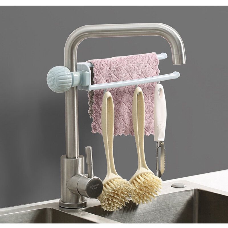 Creative Faucet Drain Rack Sink Sponge Cloth Towel Bar 00131