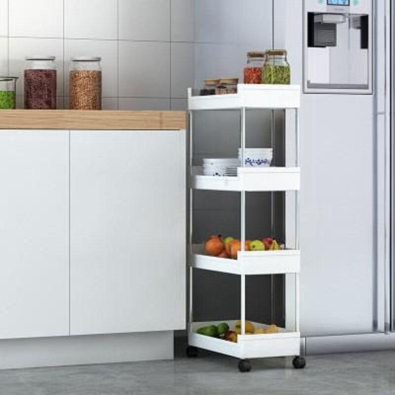 KeyIDe YH902-4 Four Tier Multipurpose Movable Shelf YH902-4置物架 (40x20x82.8cm, 1.7KG) 00446