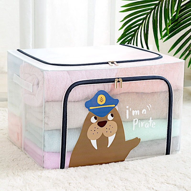 Youfen 66L Foldable Storage Box Transparent I'M Pirate 04573