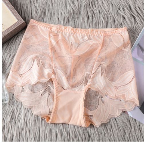 yayi  Transparent  Lace Mid Waist  Hip Lifting Brief 5533 : skin : XL 90753