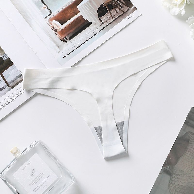 Yayi T10 White Ice Silk Seamless T panties  70675