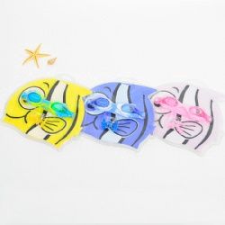 MG Children's small fish swimming goggles swimming cap nose clip ear plug suit