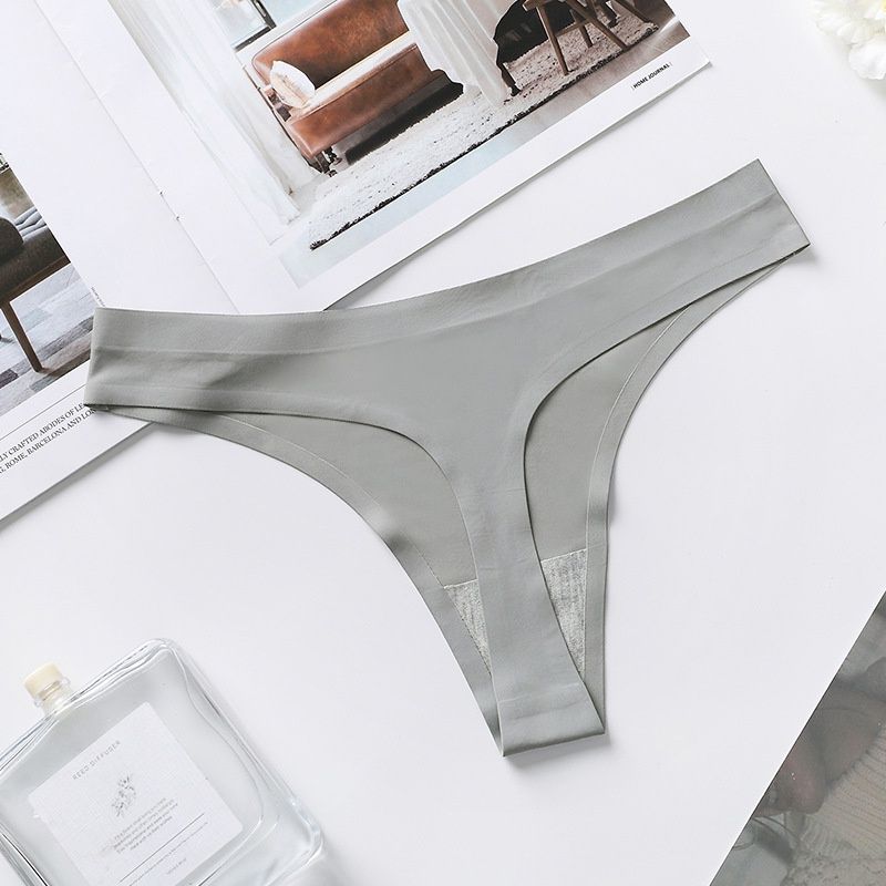 Yayi T10 Dark Grey Ice Silk Seamless T panties  70678