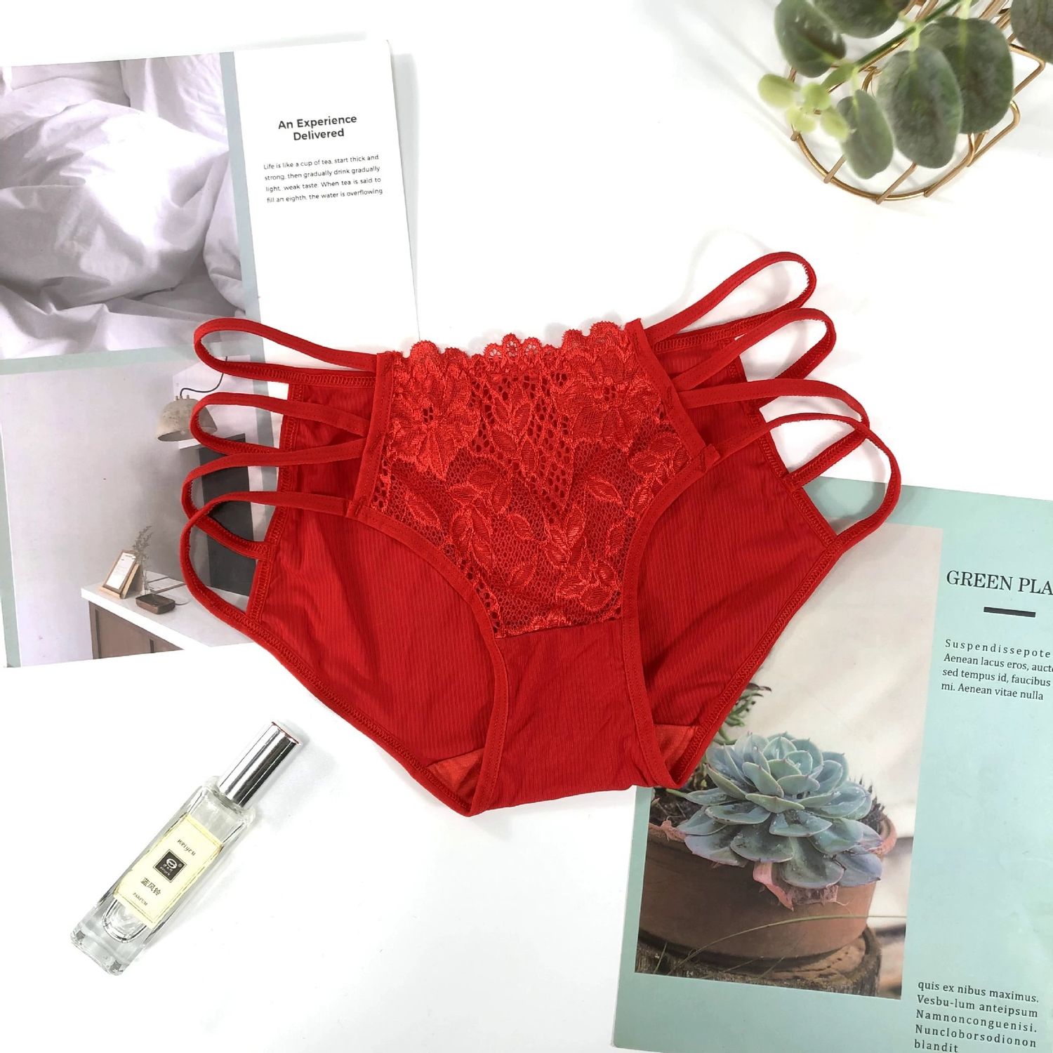 Liahu panties 3252: bright red 36056