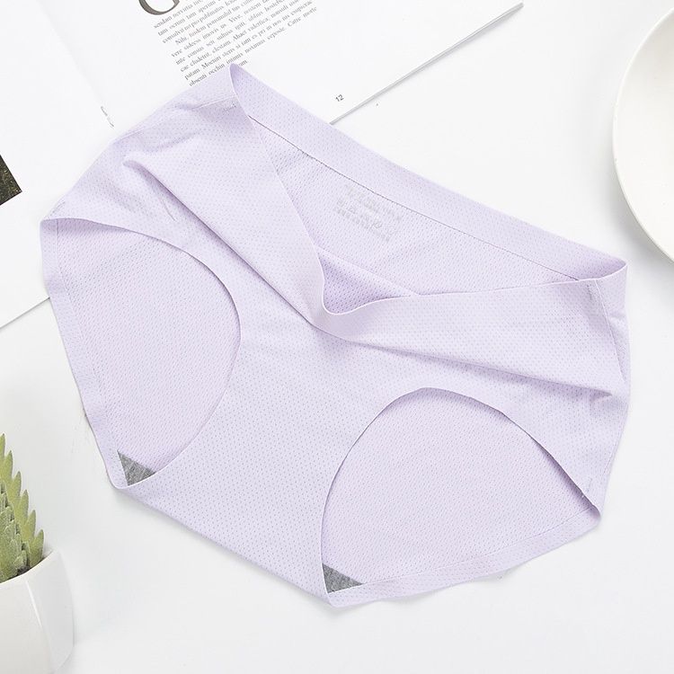 Yayi 850/A5088 Ice Silk Breathable mesh Panties :  M : Light Purple 88036