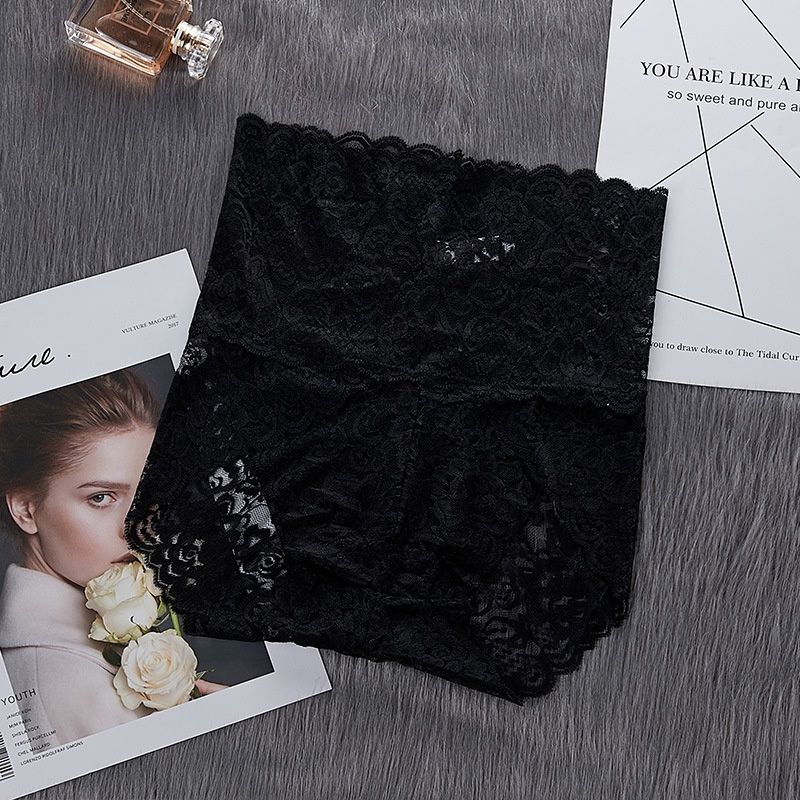 rihui 1064 High Waist Sexy Lace  Panties: Black: XXL 76739
