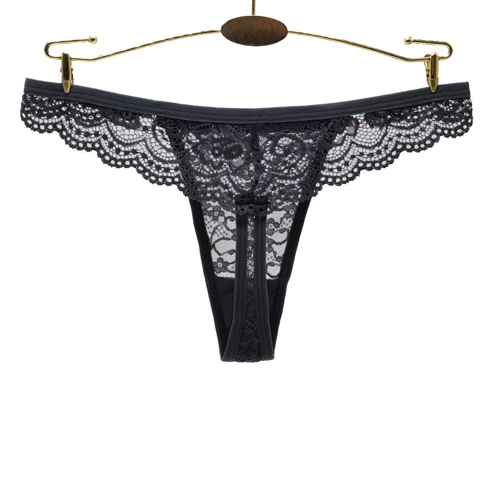 Yunjie 87471 Yunmengni sexy lace women's underwear: grey : XL 52142