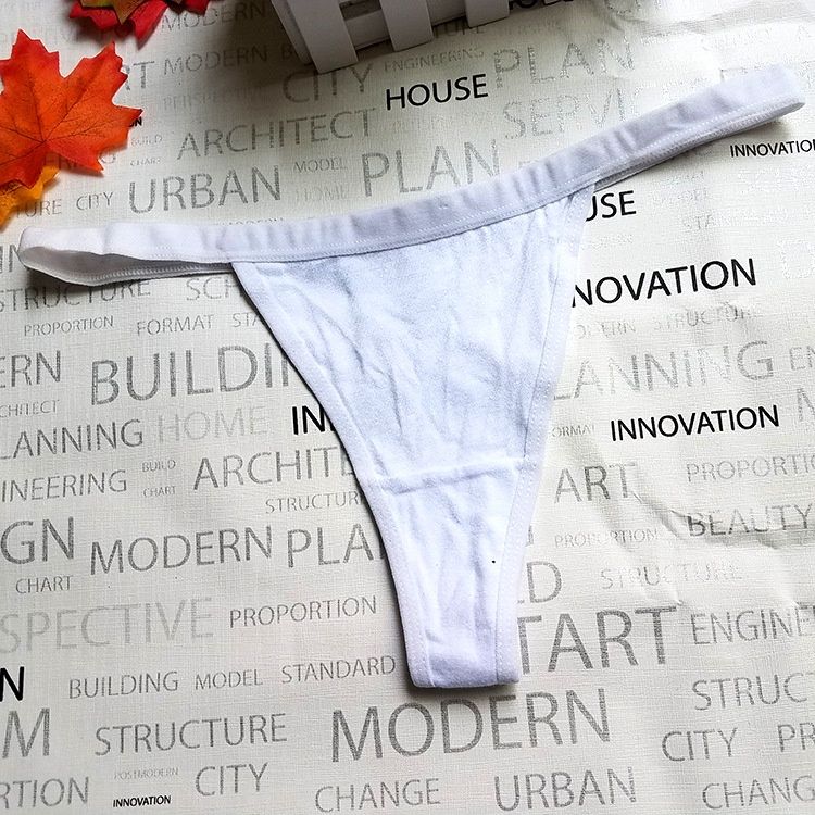 QF D155 Cotton T Back Panties : White: L 42244