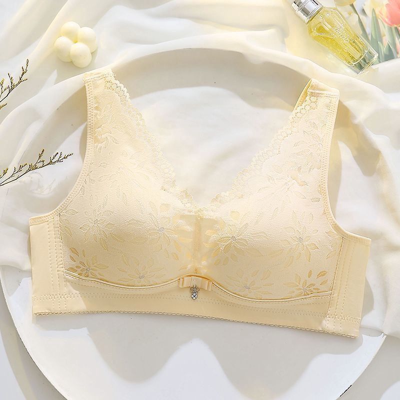 Zirou b15 wire-free 4-Breasted Buckle bra : Skin : 42/95 BC  70003