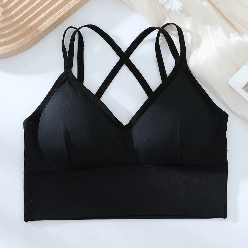 GSW 8805 ice silk cross beautiful back wrap chest : black G8805 689707