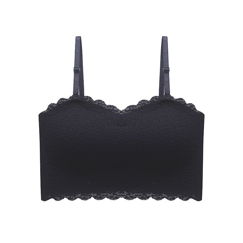 MBS WB326 Lace strapless  tube top bra: BLACK尺码:2XL 36424