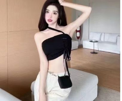 WNL 618 Cotton sling inner wrap bra underwear beautiful back: black: 40-65kg 53164