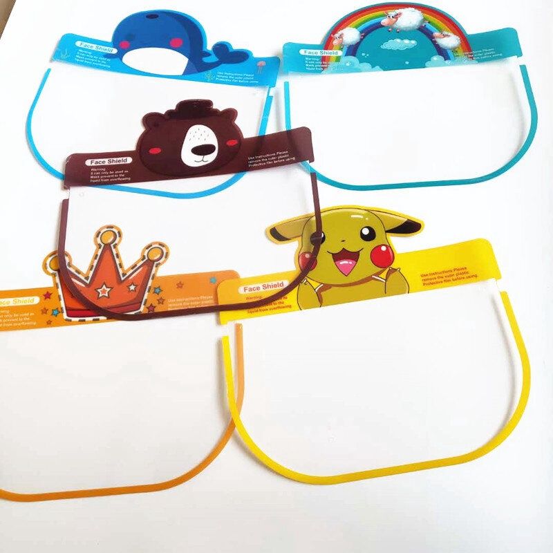 Anti-Fog Cartoon Full Face Shield Anti Saliva Protective Film Clear Outdoor Face Shield 00118