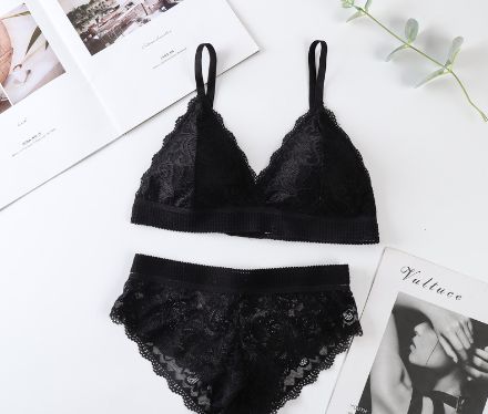 XG Lace underwear set wear: black: 04442