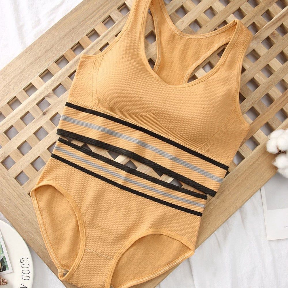Amoi Sportbra Set 6673 yellow   (32-38)  87105