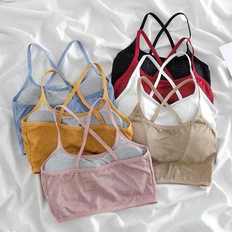 AMOI S040 Bling Bling Bra Cross Brown