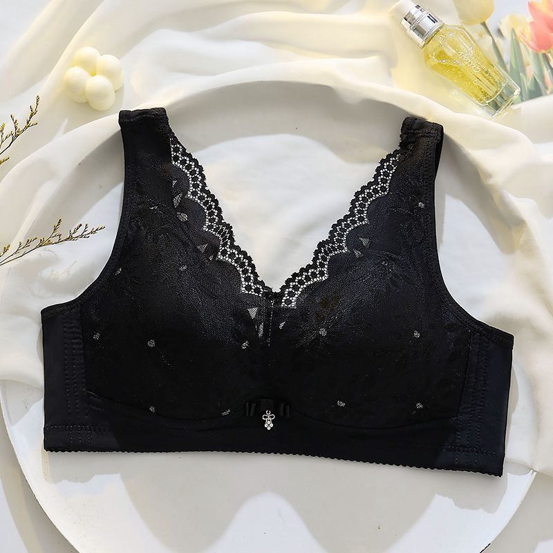 Zirou b15 wire-free 4-Breasted Buckle bra : Black : 36/80 BC  70008