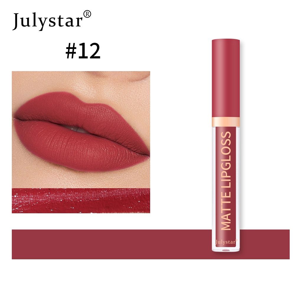 Julystar J701-030-12Matte Liquid Lipgloss : 12#: 2.5ML 35956