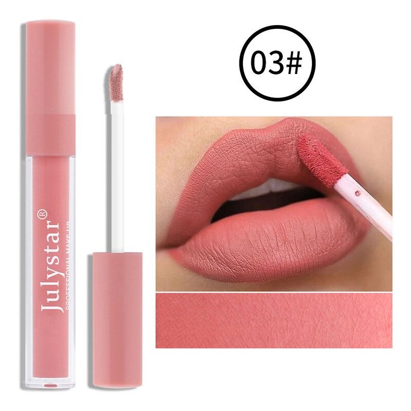 Julystar 9701-027M-03# 2.5ml Matte Lip Glaze Lipstick 03301