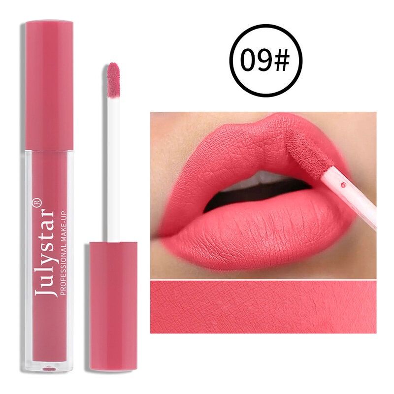 Julystar 9701-027M-09# 2.5ml Matte Lip Glaze Lipstick 03307