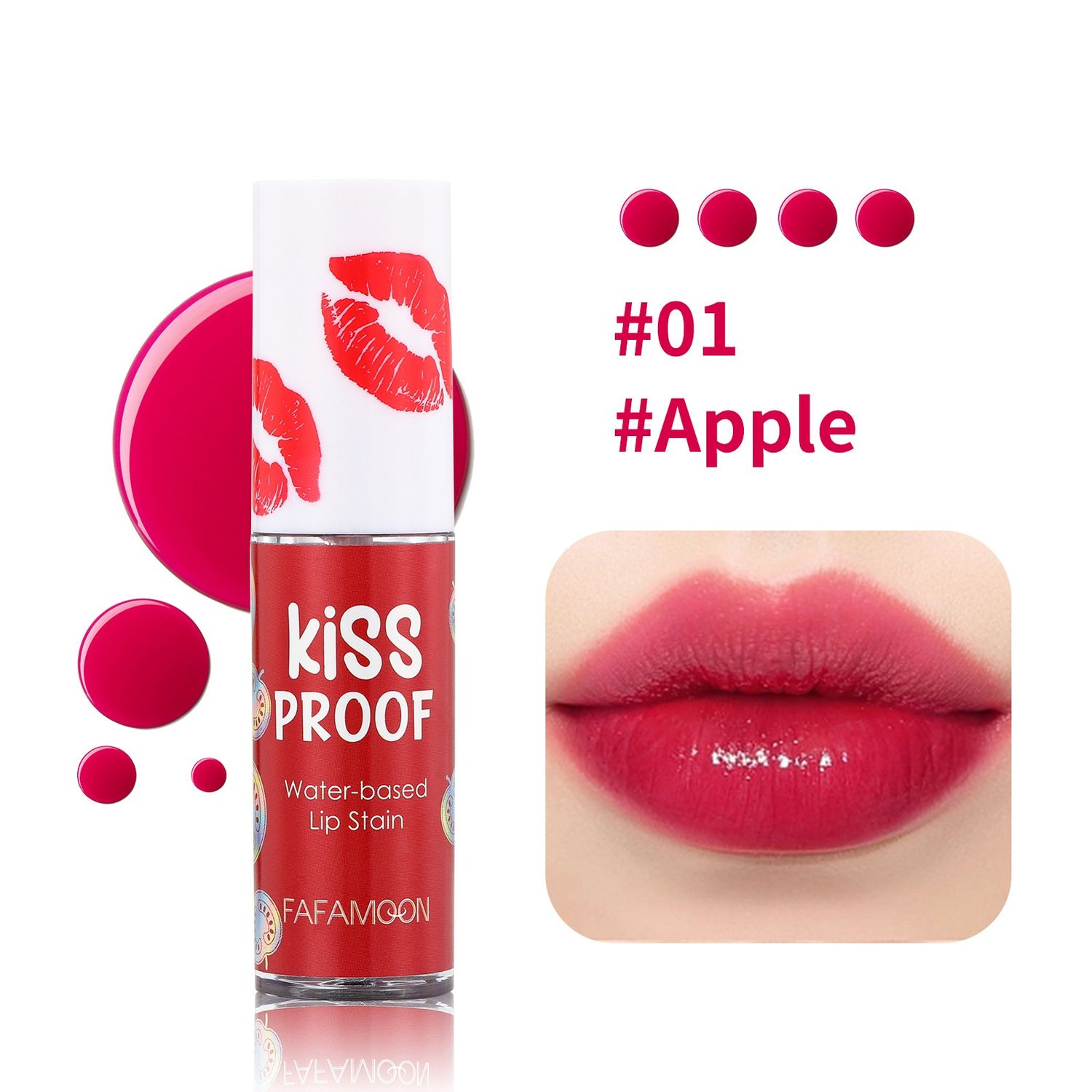 Yiyan F2339 FAFAMOON Water Lip Glaze: 01# APPLE 23390