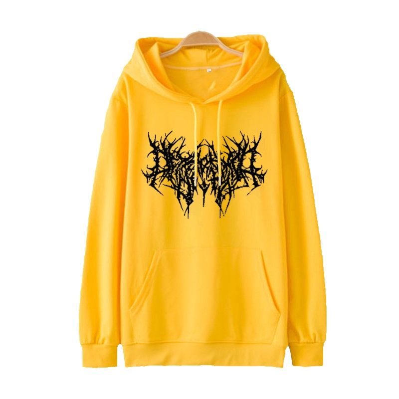 Huangdao  Gothic Oversized Hoodie Long Sleeve: yellow: XXXL 24199