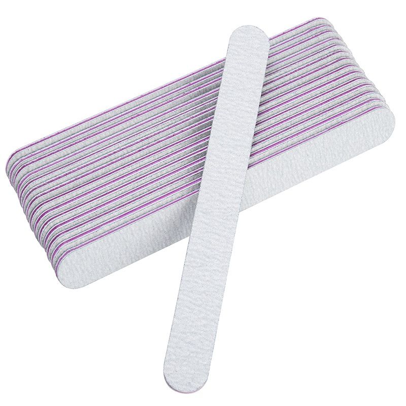 WD A-03 100/180 double sided nail file 1pc :Sand bar gray oval 89415