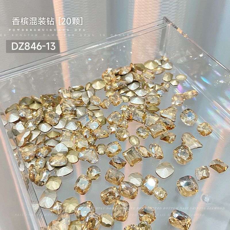 HXM nail art Glass diamonds 6-14mm 2pc/bag, #: DZ846-13