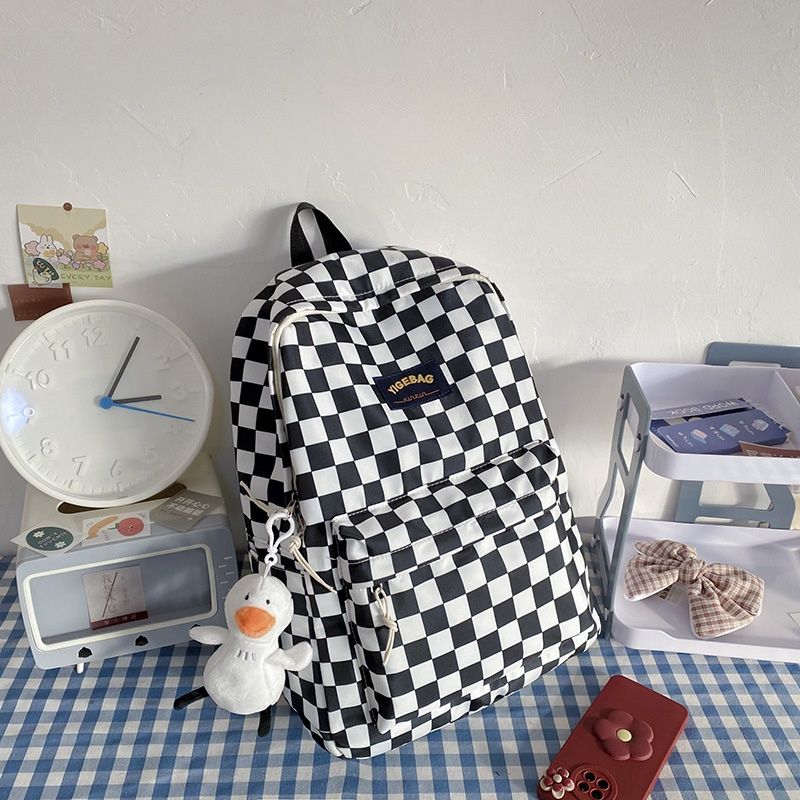 zw Checkered backpack: black YG 1005c 79760