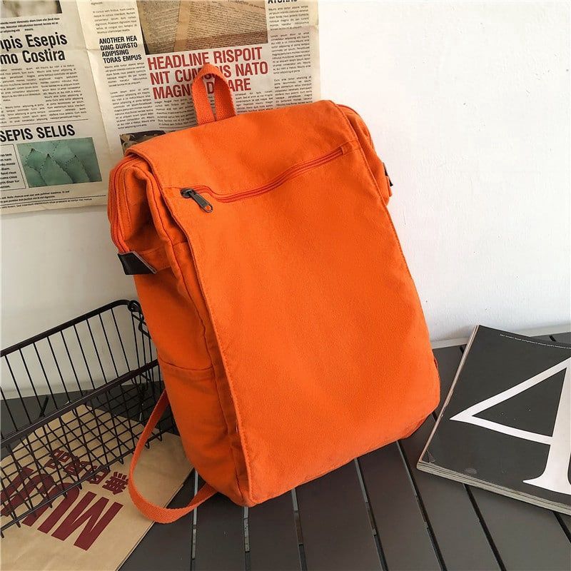 Canvas Backpack Orange ZF473 07003