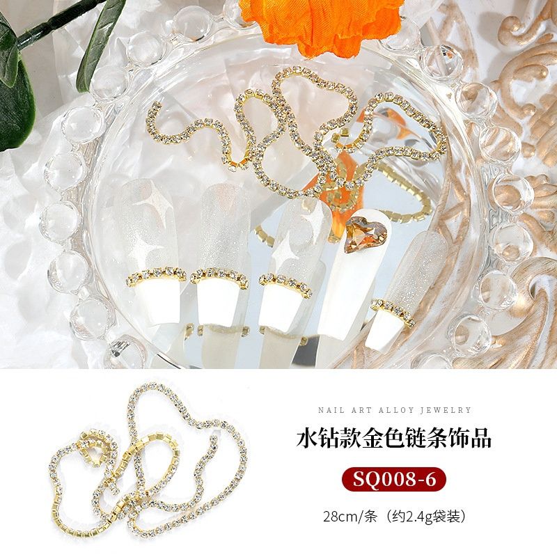 55829  PP Nail Art Acc SQ008 -28cm, #: 6 Gold