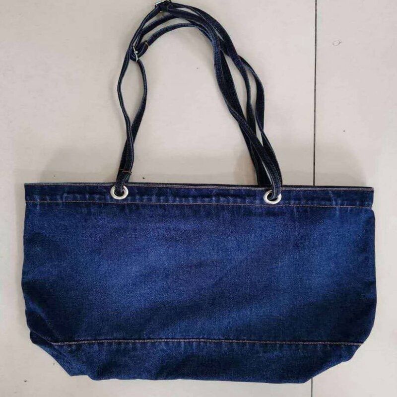 JiaCheng Jeans Tote Bag 打孔调扣 - Light Blue 00439