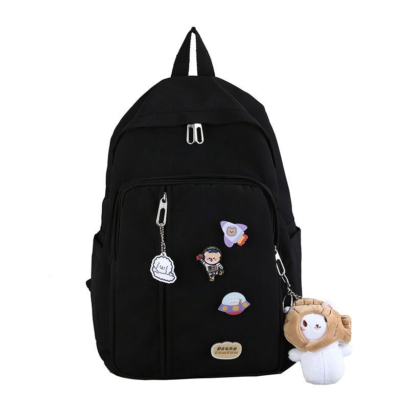 Fashion Backpack Plain Black 29892