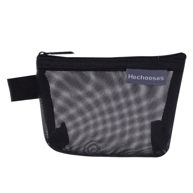 Hechooses Coin Mesh Bag 12x8x3cm D015 Black 61881