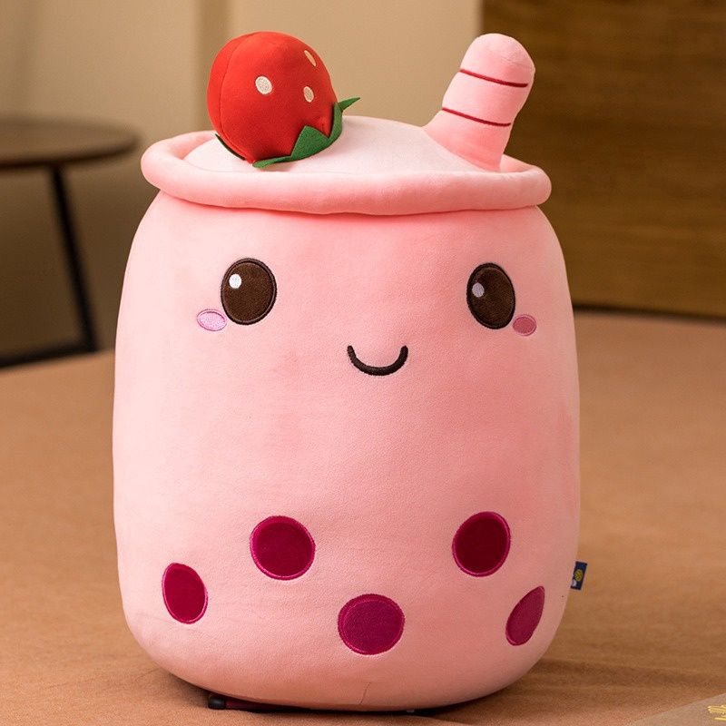 Mei Ge Hai Plush Toy Milk Tea 23cm Pink 71929