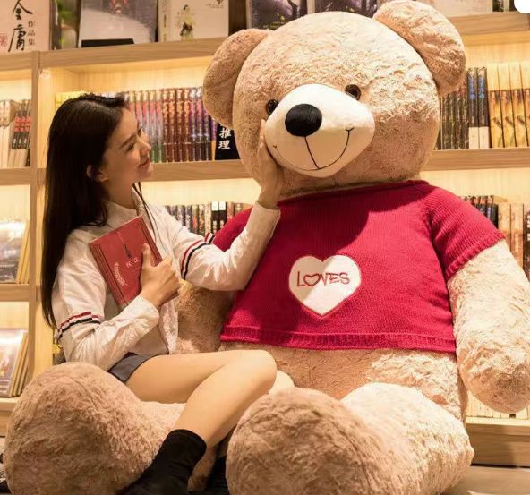 MQG 1.4m Teddy rose bear heart sweater, #: light brown