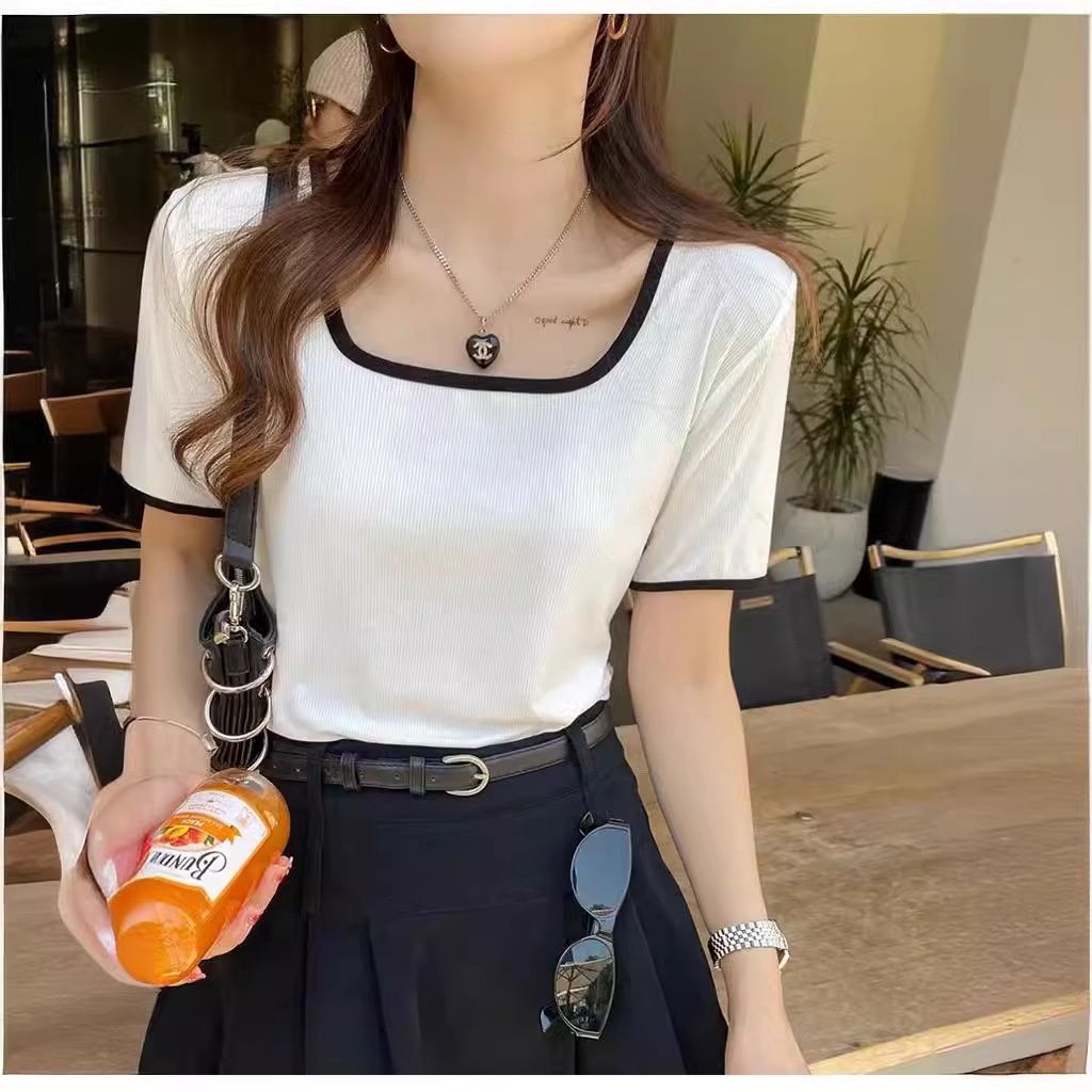 Luxi 2016 contrast clr short sleeves 68842