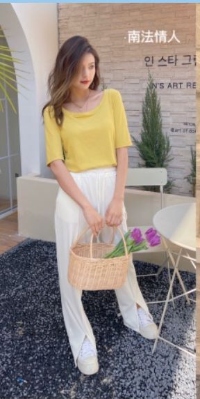 Go DUSHOU Pamper T  thin mid sleeves40-80kg French yellow 87283