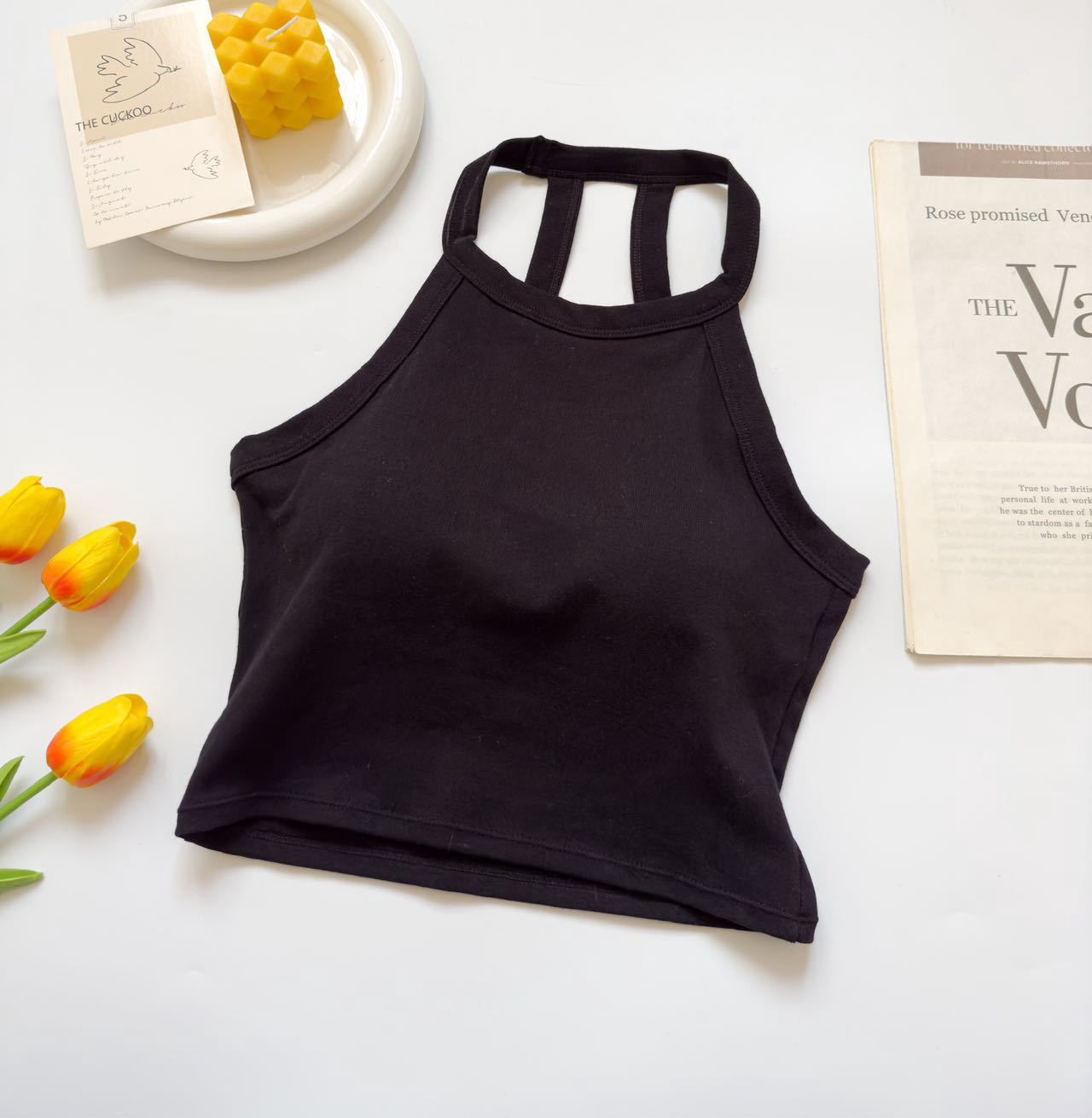 MN 322 Hanging neck vest: blk : L 33260