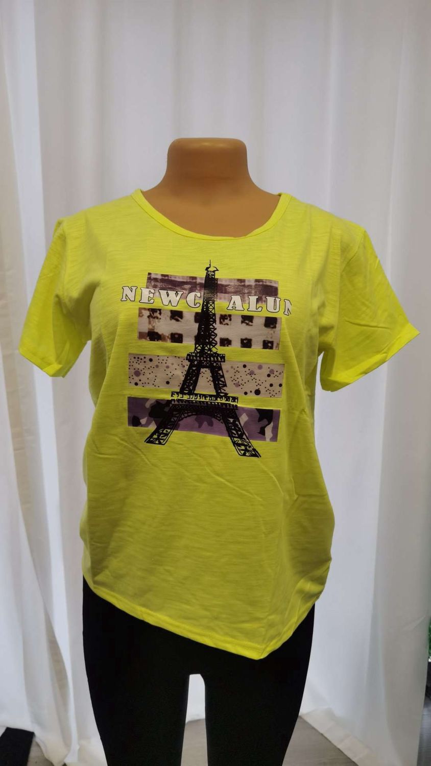 YLX women's loose shirt  64645 NEON GREEN