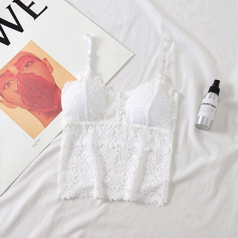 RST 8019加长# Long Sunflower Lace Camisole: White 76527