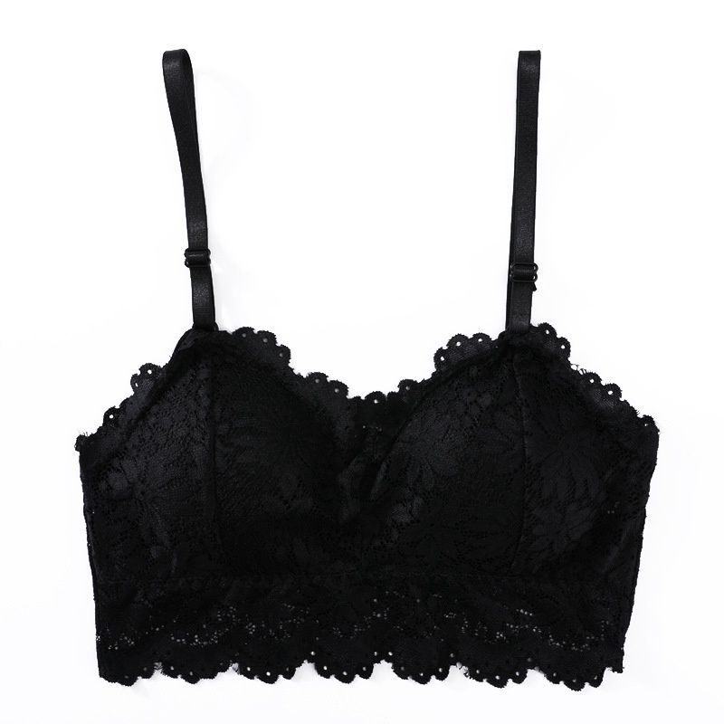 GSW A0096 Sunflower lace beauty back wrap chest tube top with chest pad black 84291