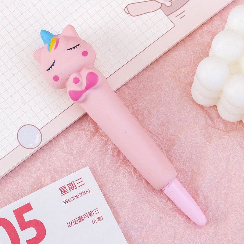 Mengchen MC-6125 Cute Cartoon Decompression Pen Gel Pen: Pink Unicorn : 0.5mm 53349